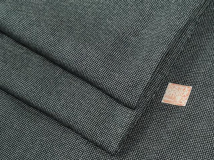 平和屋着物●江戸小紋　浅野栄一　角通し　黒地　正絹　逸品　CABG0913yc