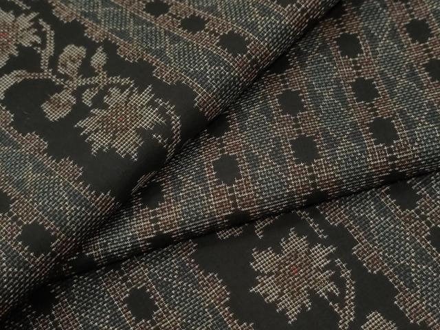 平和屋着物●本場大島紬　9マルキ　吉祥草花間道　ロング丈　正絹　逸品　未使用　CABG0914yc