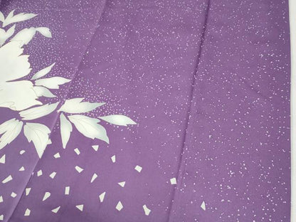 平和屋着物●訪問着　刺繍　利久織　牡丹　金彩　反端付き　正絹　逸品　CABG0923yc