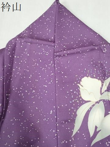 平和屋着物●訪問着　刺繍　利久織　牡丹　金彩　反端付き　正絹　逸品　CABG0923yc