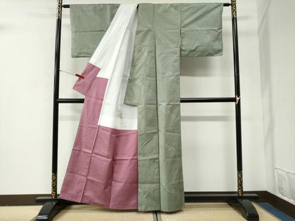 平和屋着物●本場大島紬　唐草文　正絹　逸品　CABG0925yc
