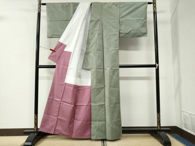 平和屋着物●本場大島紬　唐草文　正絹　逸品　CABG0925yc