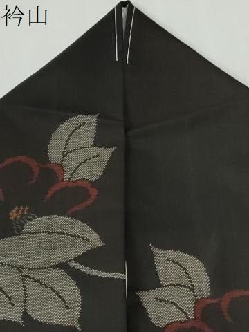平和屋着物●本場大島紬　9マルキ　地空き　枝花文　高島屋扱い　正絹　逸品　CABG0929yc