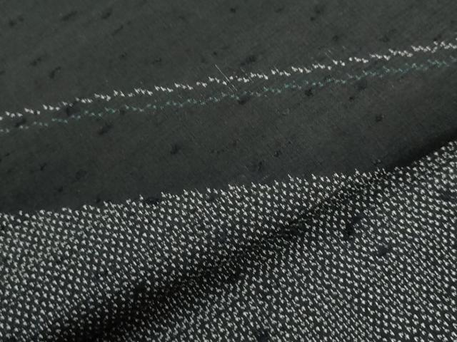 平和屋着物●訪問着　髭紬　吉祥文　黒地　正絹　逸品　未使用　CABG0930yc