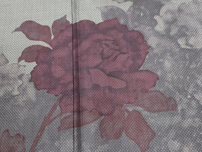 平和屋着物●訪問着　本場大島紬　7マルキ　牡丹花文　正絹　逸品　未使用　CABG0931yc