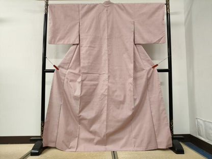 平和屋着物●本場結城紬　重要無形文化財　色無地　虹色　正絹　逸品　CABG0932yc