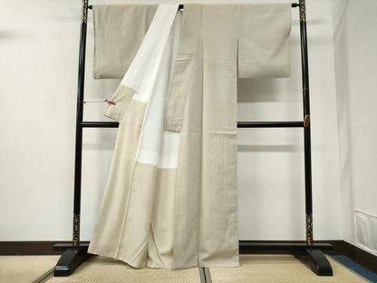 平和屋着物●本塩沢　蚊絣　正絹　逸品　CABG0935yc