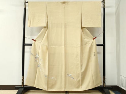 平和屋着物●京加賀友禅　百貫石峰　色留袖　枝花文　正絹　逸品　CABG0936yc