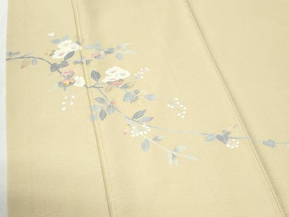 平和屋着物●京加賀友禅　百貫石峰　色留袖　枝花文　正絹　逸品　CABG0936yc