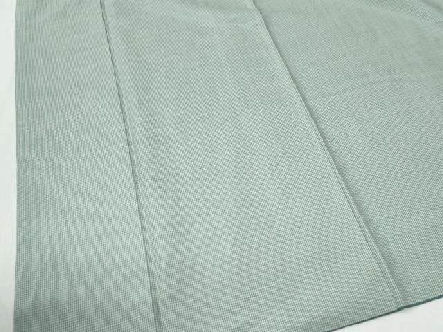 平和屋着物●本真綿紬　美人格子　証紙付き　ロング丈　正絹　逸品　CABG0940yc