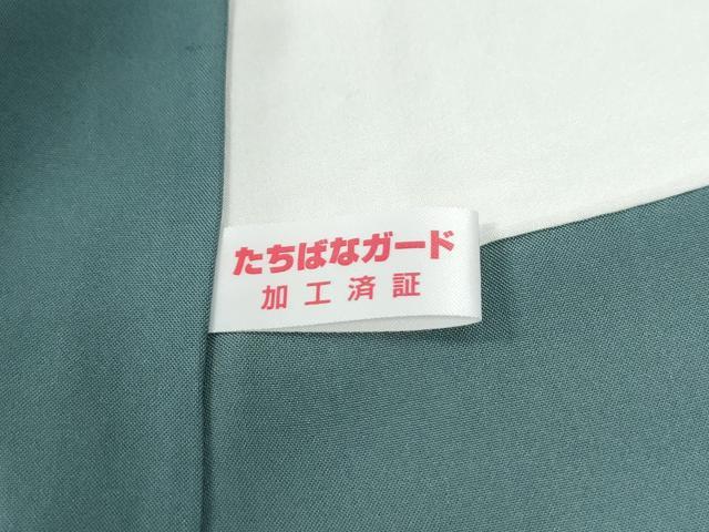 平和屋着物●本真綿紬　美人格子　証紙付き　ロング丈　正絹　逸品　CABG0940yc
