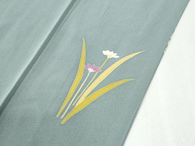 平和屋着物●本加賀友禅作家　吉田昌二　訪問着　草花文　正絹　逸品　CABG0951yc