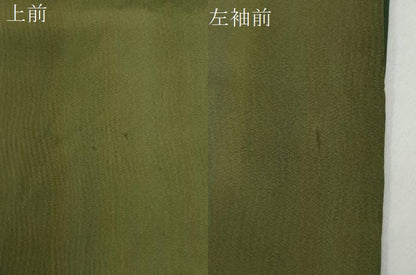 平和屋着物●染色作家　斉藤三才　小紋　舞花文　暈し染め　金彩　正絹　逸品　CABG0963yc
