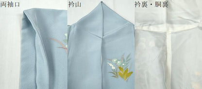 平和屋着物●加賀友禅作家　橋正治　訪問着　籬枝花文　暈し染め　色紙重付き　正絹　逸品　CABG0967yc