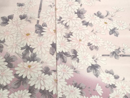 平和屋着物●訪問着　手描き　草花文　暈し染め　正絹　逸品　未使用　CABG0972yc