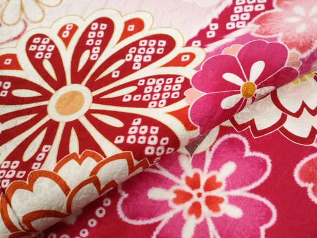 平和屋着物●豪華振袖　駒刺繍　舞花文　正絹　逸品　CABG0977yc