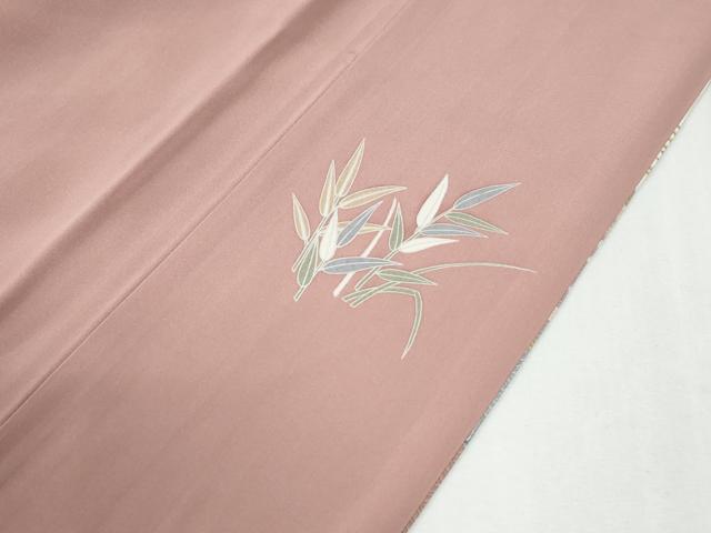 平和屋着物●訪問着　飛鶴流水扇面花文　暈し染め　金彩　正絹　逸品　CABG0983yc