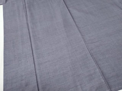 平和屋着物●結城紬　色無地　鳩羽色　正絹　逸品　未使用　CABG0987yc