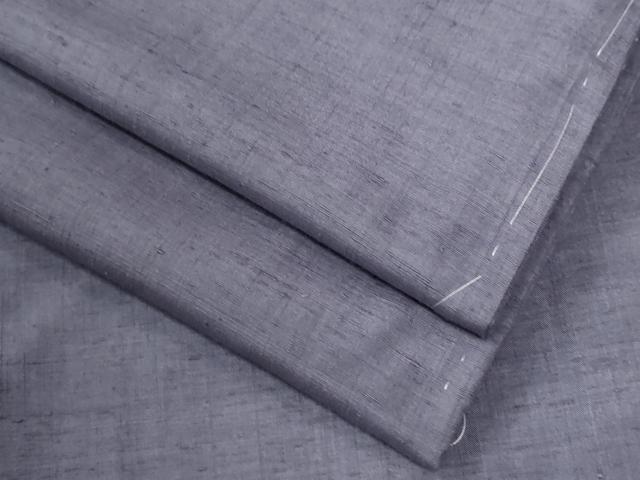平和屋着物●結城紬　色無地　鳩羽色　正絹　逸品　未使用　CABG0987yc