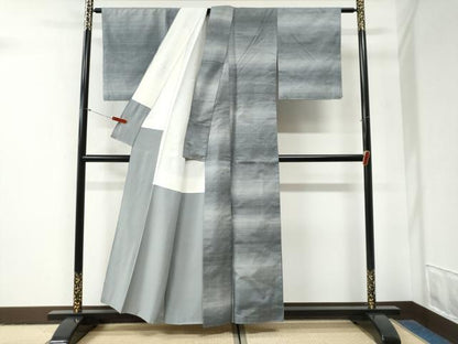 平和屋着物●上質な紬　霞文　正絹　逸品　CABG0989yc