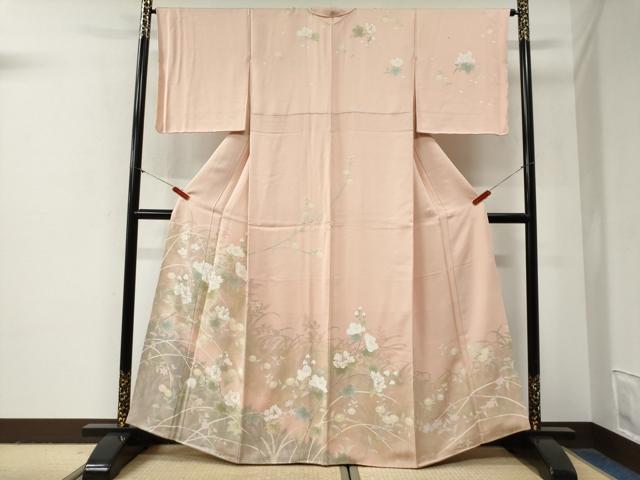 平和屋着物●訪問着　牡丹花文　金彩　正絹　逸品　CABG0993yc