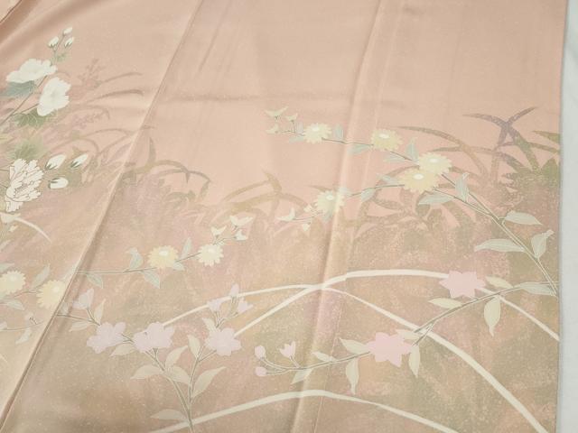 平和屋着物●訪問着　牡丹花文　金彩　正絹　逸品　CABG0993yc