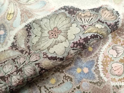 平和屋着物●吉乃一廉　幻の辻が花　訪問着　暈し染め　銀通し地　正絹　逸品　CABG0999yc