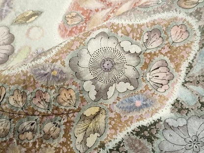 平和屋着物●吉乃一廉　幻の辻が花　訪問着　暈し染め　銀通し地　正絹　逸品　CABG0999yc