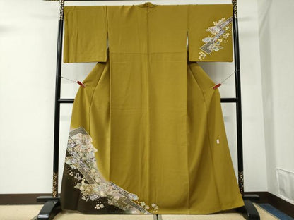 平和屋着物●越後十日町の一流染匠　桐屋・翠山工房　訪問着　辻が花　暈し染め　金彩　やまと誂製　正絹　逸品　CABG1004yc