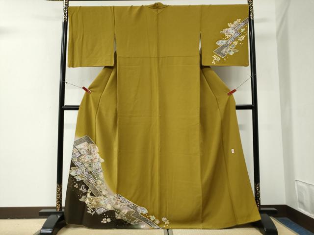 平和屋着物●越後十日町の一流染匠　桐屋・翠山工房　訪問着　辻が花　暈し染め　金彩　やまと誂製　正絹　逸品　CABG1004yc
