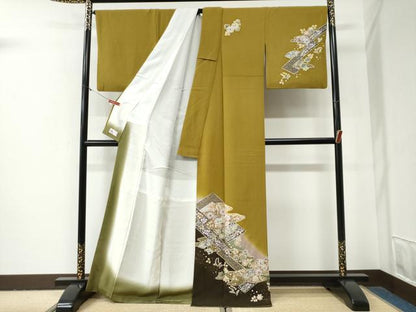 平和屋着物●越後十日町の一流染匠　桐屋・翠山工房　訪問着　辻が花　暈し染め　金彩　やまと誂製　正絹　逸品　CABG1004yc