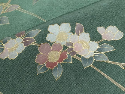 平和屋着物●訪問着　人物草花文　暈し染め　金彩　正絹　逸品　CABG1023yc
