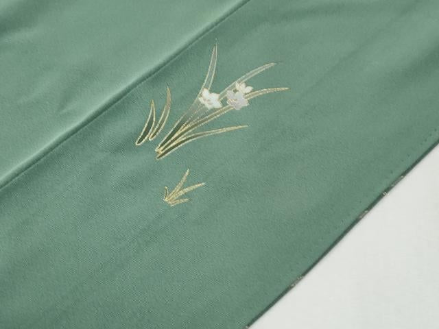 平和屋着物●訪問着　人物草花文　暈し染め　金彩　正絹　逸品　CABG1023yc
