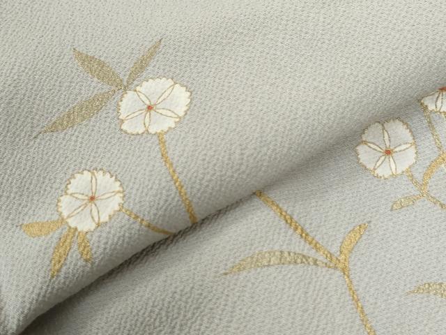 平和屋着物●訪問着　駒刺繍　竹屋町刺繍　枝花文　金彩　正絹　逸品　CABG1026yc