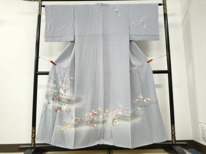 平和屋着物●訪問着　枝花文　暈し染め　金彩　正絹　逸品　CABG1028yc