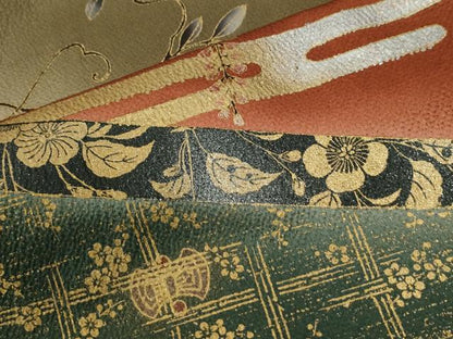 平和屋着物●訪問着　エ霞雪輪花蝶文　暈し染め　金銀彩　正絹　逸品　未使用　CABG1032yc
