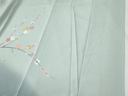 平和屋着物●訪問着　友禅　枝菊梅文　暈し染め　正絹　逸品　未使用　CABG1033yc