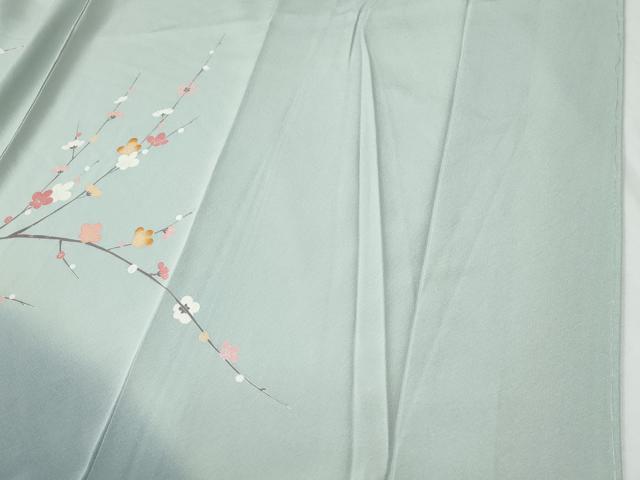 平和屋着物●訪問着　友禅　枝菊梅文　暈し染め　正絹　逸品　未使用　CABG1033yc
