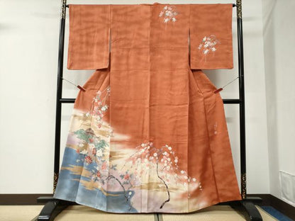 平和屋着物●訪問着　京百景　清水寺　暈し染め　金彩　正絹　逸品　CABG1042yc