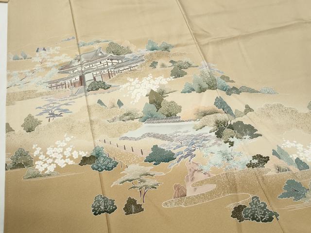 平和屋着物●豪華色留袖　友禅　作家物　風景文　暈し染め　正絹　逸品　CABG1047yc
