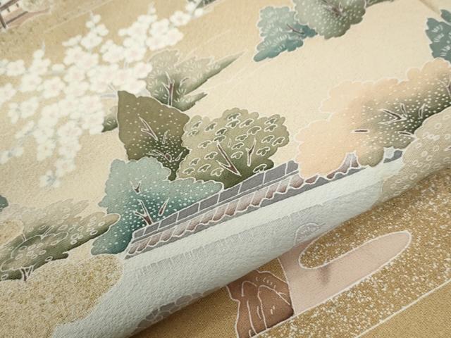 平和屋着物●豪華色留袖　友禅　作家物　風景文　暈し染め　正絹　逸品　CABG1047yc