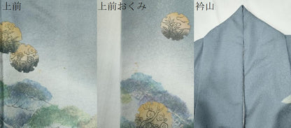 平和屋着物●訪問着　浜松雪輪文　暈し染め　金彩　正絹　逸品　CABG1054yc