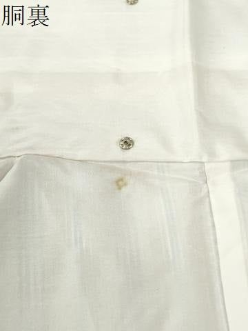 平和屋着物●本場黄八丈　平織　紬　縞　正絹　逸品　CABG1055yc