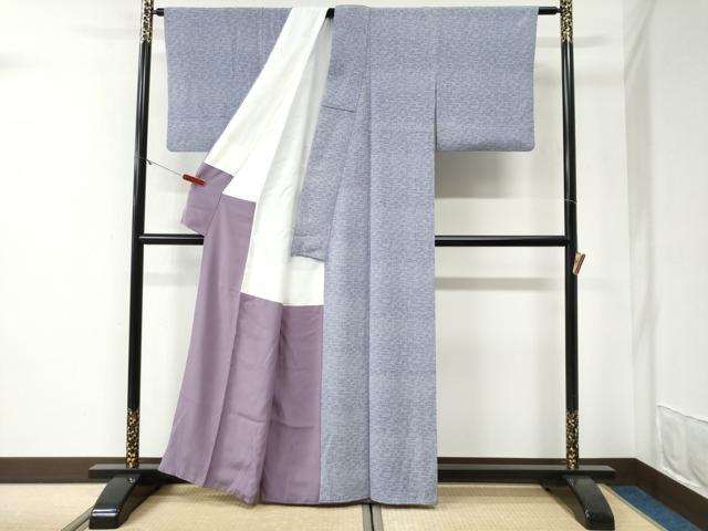 平和屋着物●江戸小紋　作家物　縞　流水文　正絹　逸品　CABG1059yc