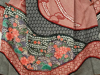 平和屋着物●豪華振袖　総絞り　花松文　金彩　正絹　逸品　CABG1063yc