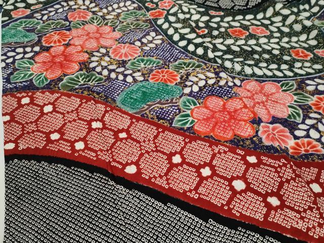 平和屋着物●豪華振袖　総絞り　花松文　金彩　正絹　逸品　CABG1063yc