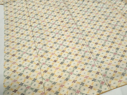 平和屋着物●上質な紬　花繋ぎ　正絹　逸品　CABG1067yc