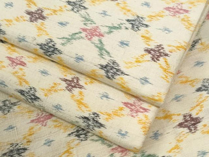 平和屋着物●上質な紬　花繋ぎ　正絹　逸品　CABG1067yc