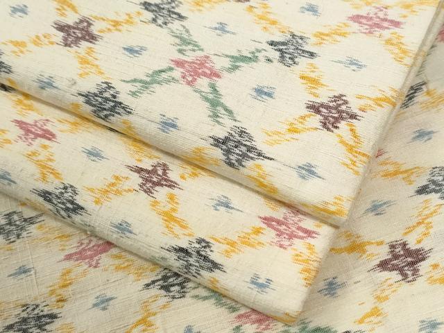 平和屋着物●上質な紬　花繋ぎ　正絹　逸品　CABG1067yc