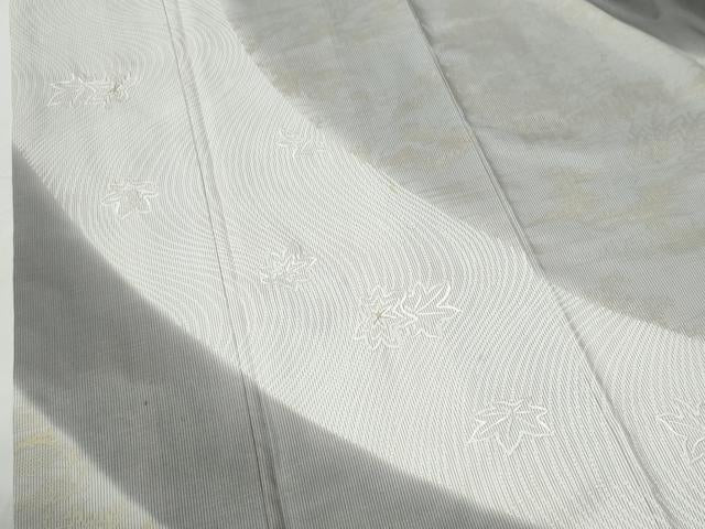 平和屋着物●訪問着　本場縞大島紬　総刺繍　竜田川渡り橋花文　金彩　正絹　逸品　CABG1068yc